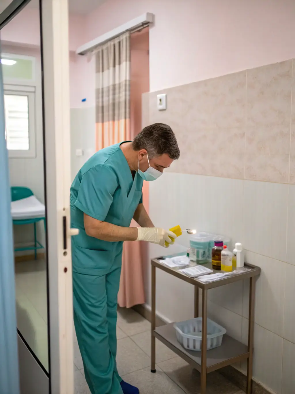 A technician administering a drug test in a professional and confidential setting, showcasing Dunnam Occupational Care's commitment to accurate and reliable drug and alcohol testing.